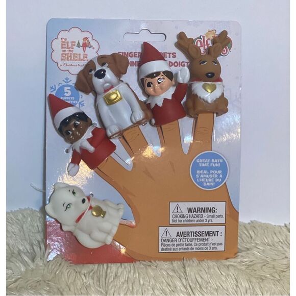 The Elf On The Shelf Finger Puppets Holiday Elf Pets Bath Fun New - Picture 3 of 3